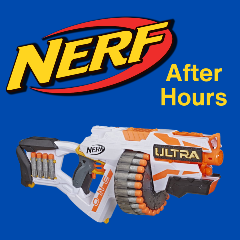 NERF gun and logo