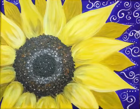 painted sunflower