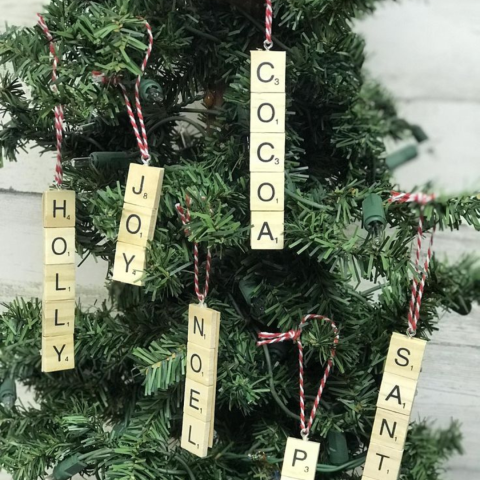 Scrabble Tile Ornaments